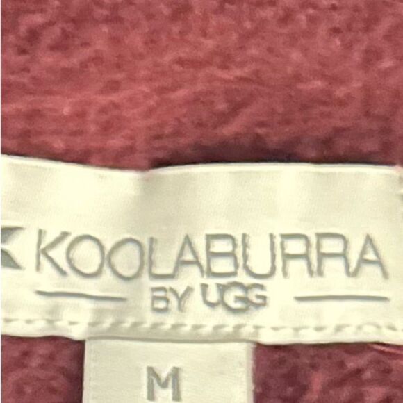 Koolaburra by UGG Fleece Wine Shawl Collar Cardigan Light Jacket Size Medium - Picture 3 of 8